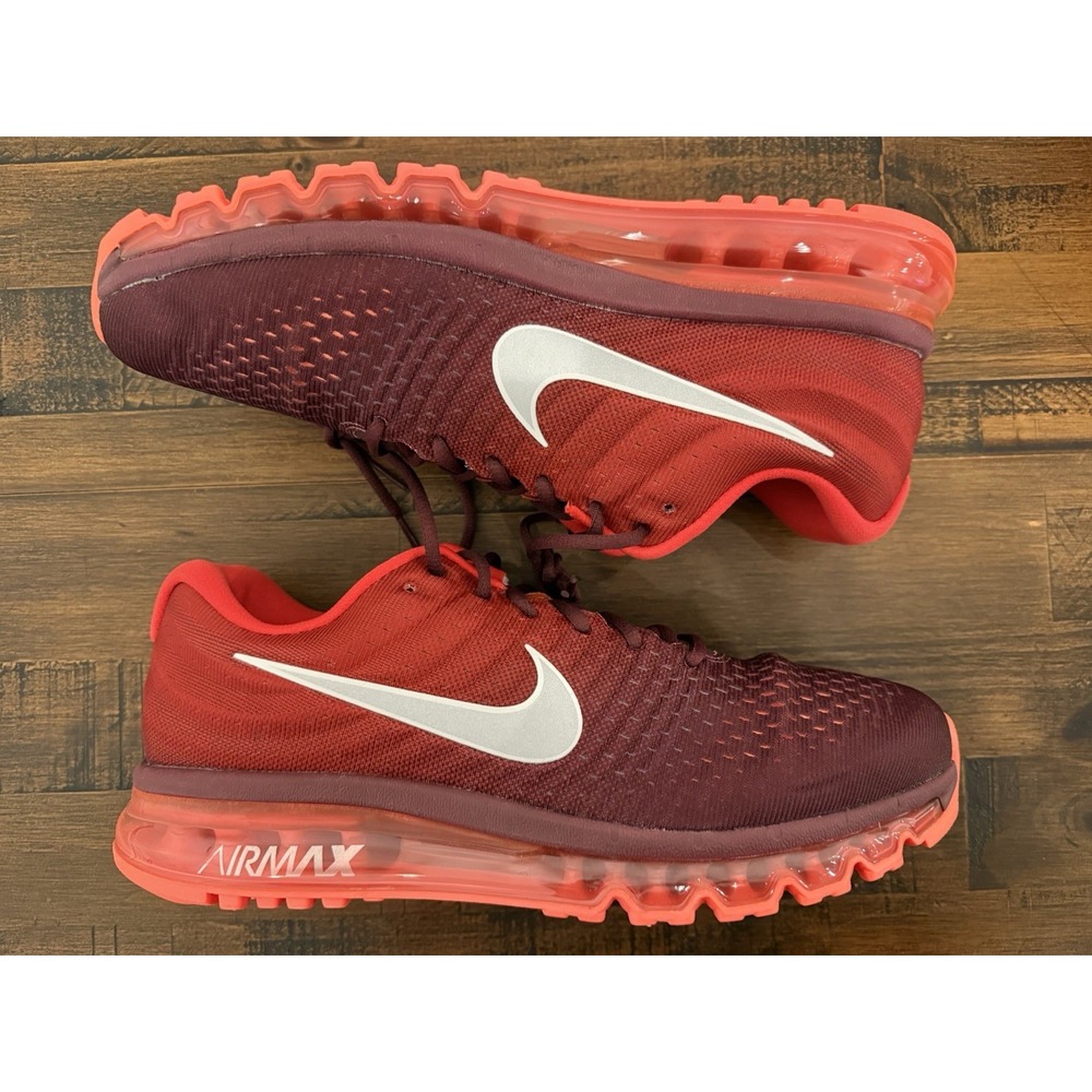 Nike Air Max 2017 Night Maroon White Red Sneakers 849559-601 Men's Size 13 NEW - Picture 6 of 10